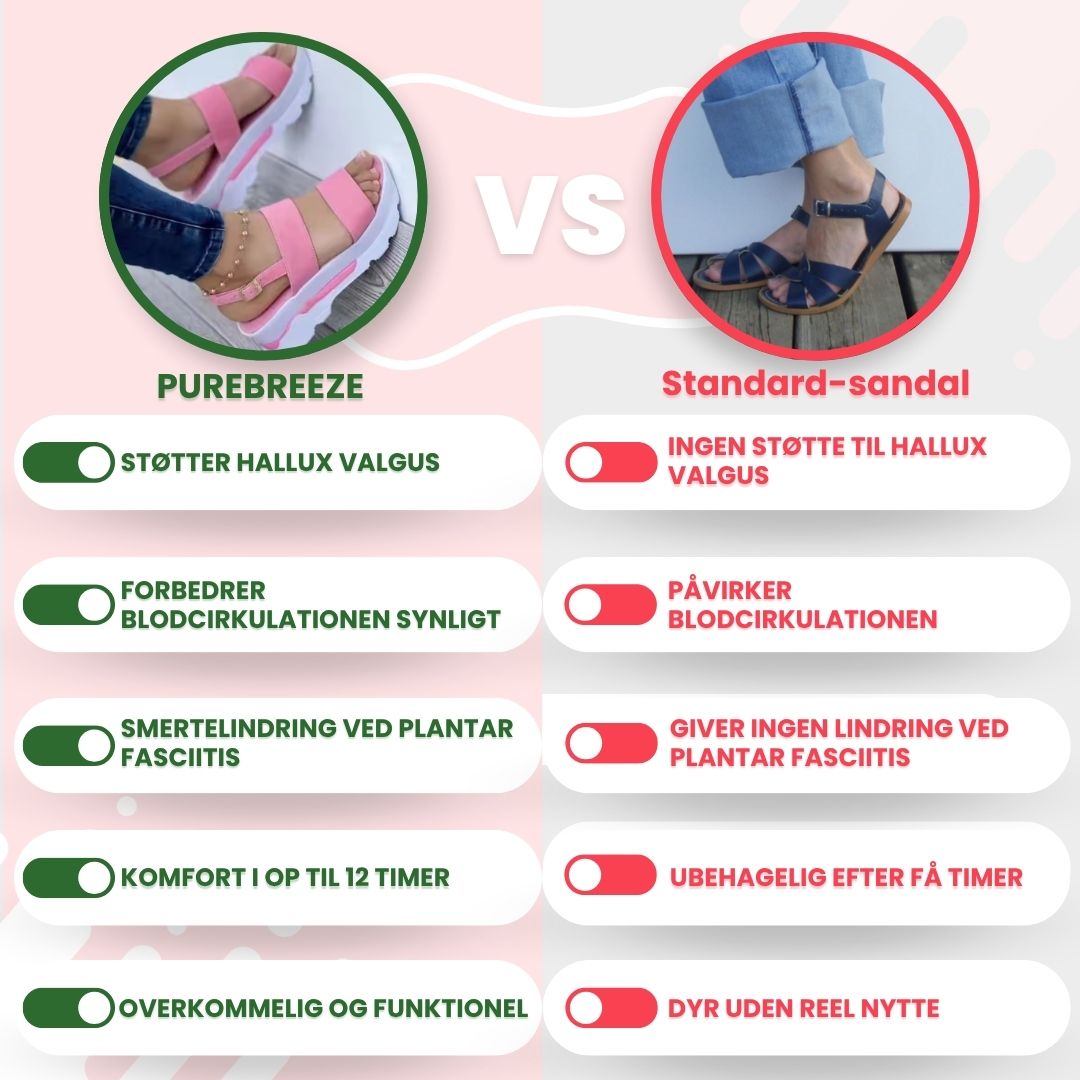 OrtoDay PureBreeze – Trendy ortopædiske sandaler til damer