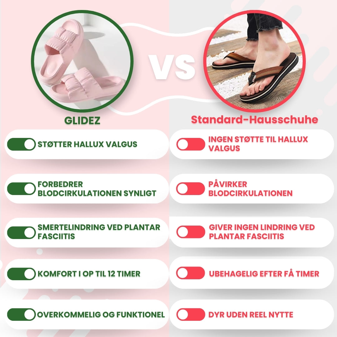 OrtoDay GlideZ – Ortopædiske flip flops, skridsikre og vandtætte med optimal komfort