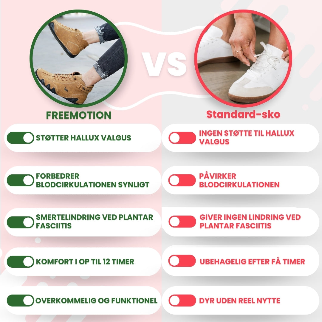 OrtoDay FreeMotion - Barfodssko - Ultrakomfortabelt, slidstærkt læder