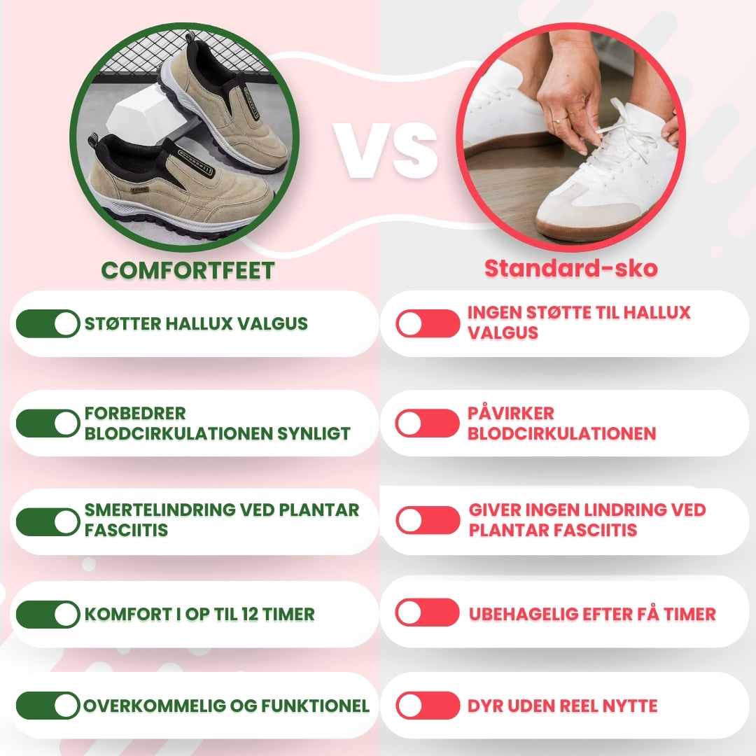 OrtoDay ComfortFeet - Ortopædiske sko med bløde såler for maksimal støtte