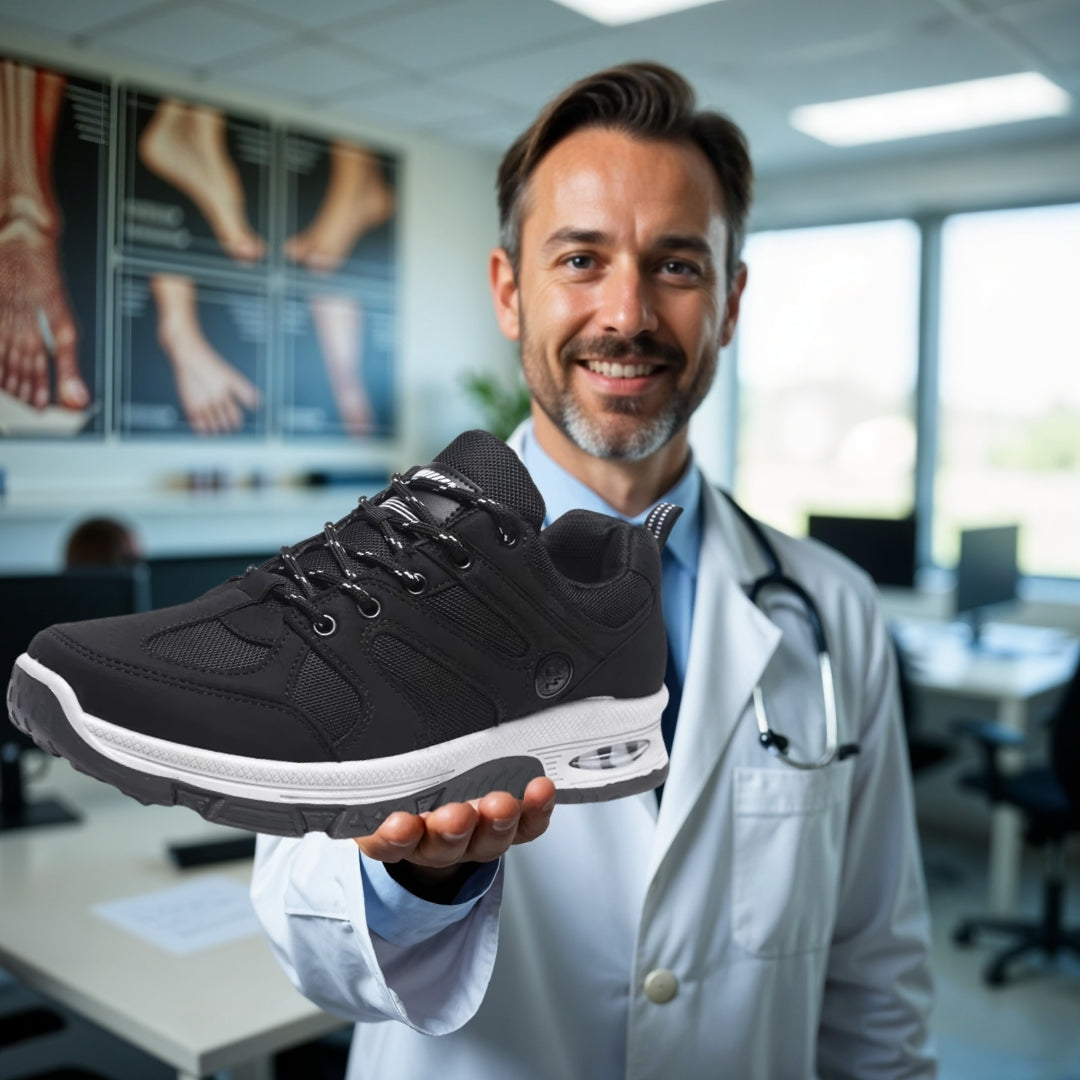 OrtoDay TrekForce - Ortopædiske sko til mænd - Robuste vandresko til mænd - Skridsikker sål