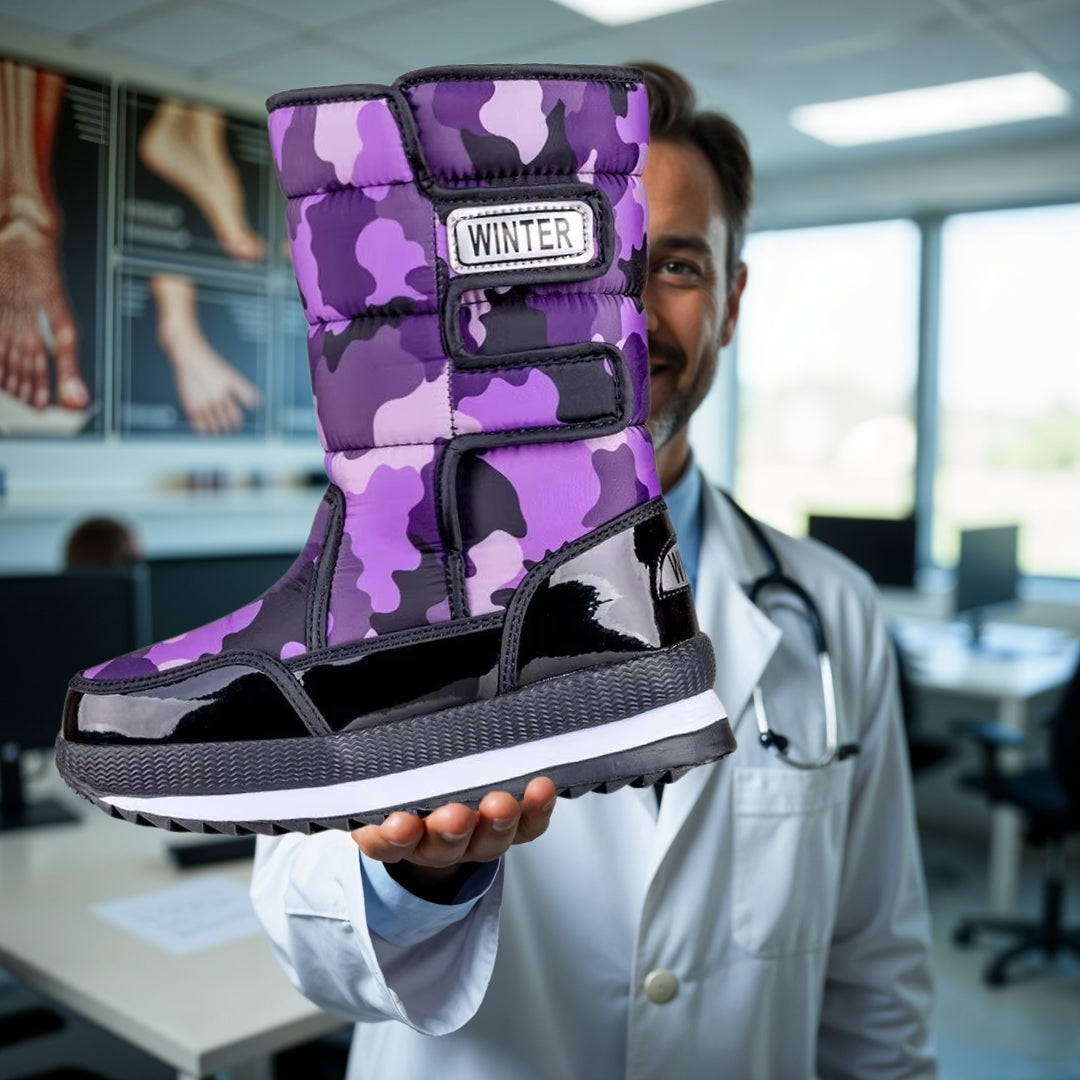 OrtoDay WinterGuard - Høje vinterstøvler med velcrolukning for komfort og beskyttelse