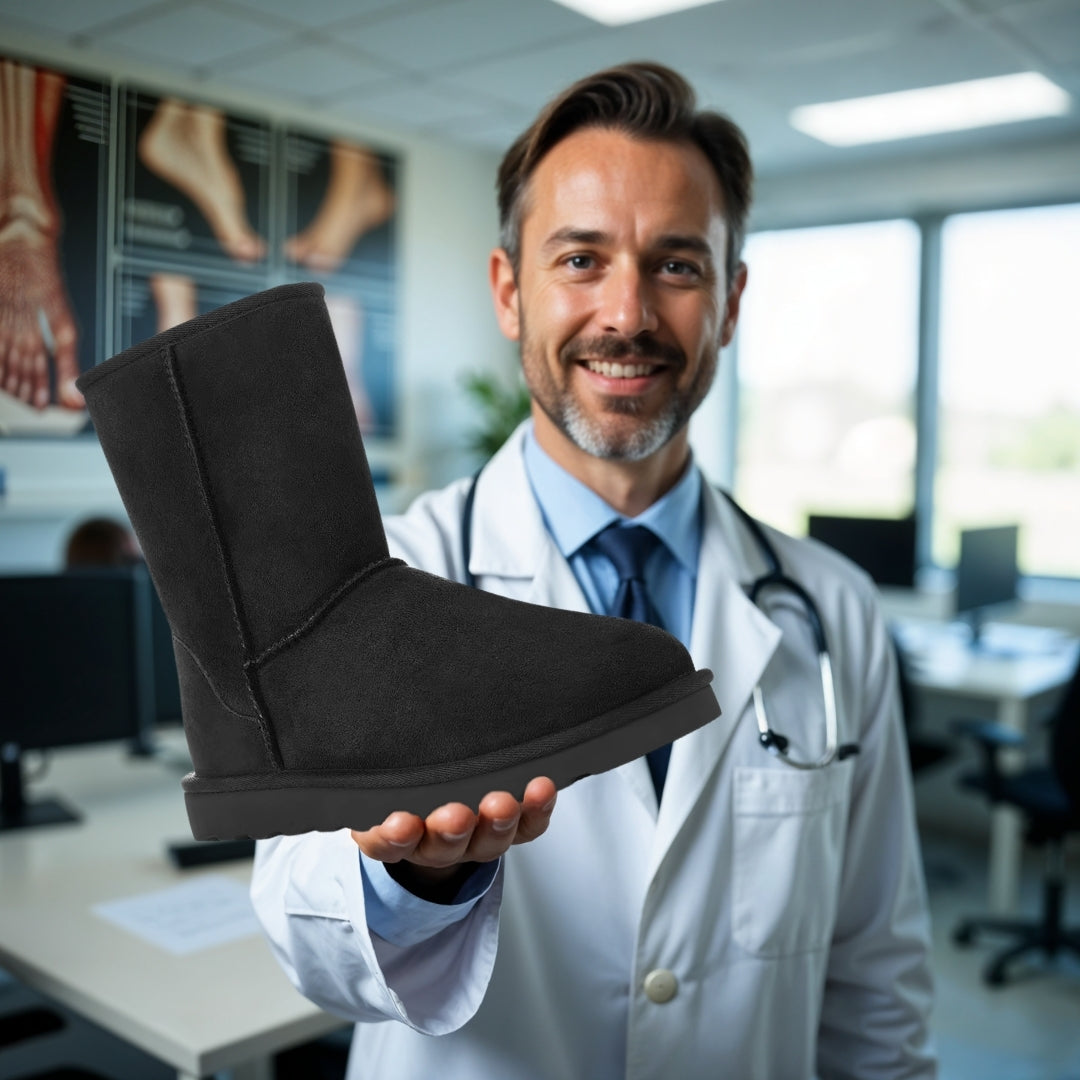 OrtoDay FrostX - Varme og vandtætte vinterstøvler til kvinder lavet af blødt læder med skridsikker sål