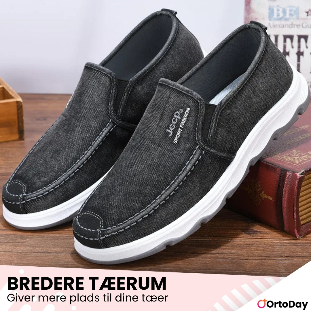 OrtoDay UrbanStep - Ortopædiske sko til mænd - Slip-on - Canvas-design