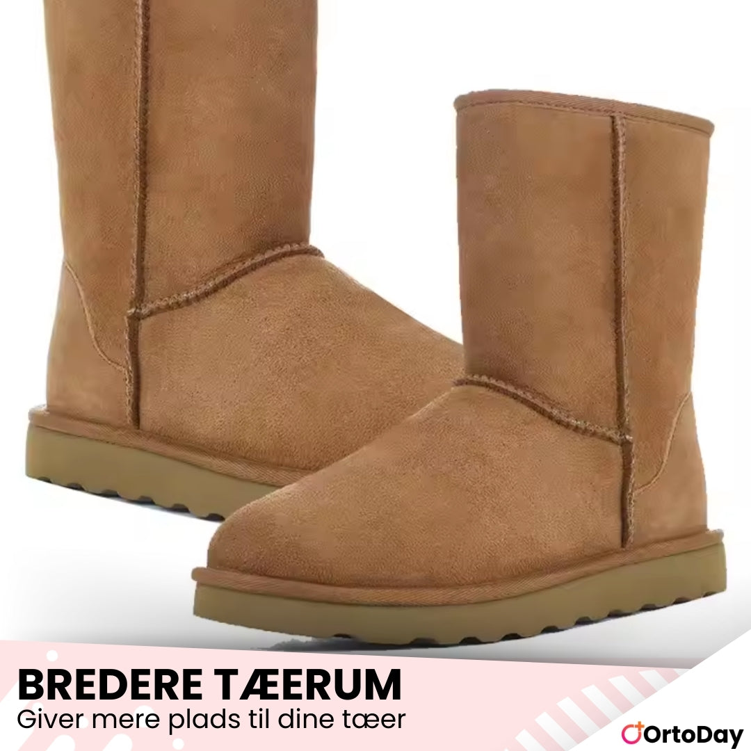 OrtoDay FrostX - Varme og vandtætte vinterstøvler til kvinder lavet af blødt læder med skridsikker sål