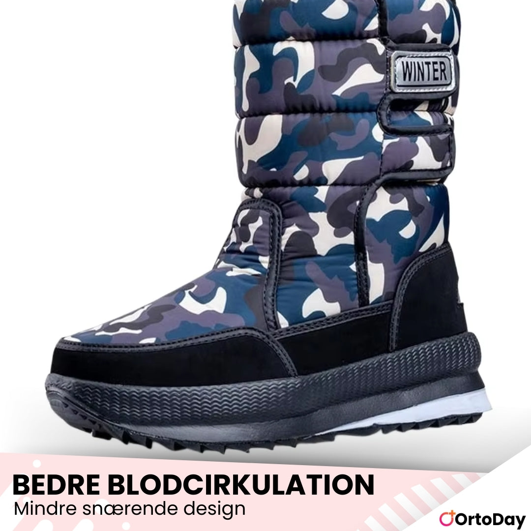 OrtoDay WinterGuard - Høje vinterstøvler med velcrolukning for komfort og beskyttelse