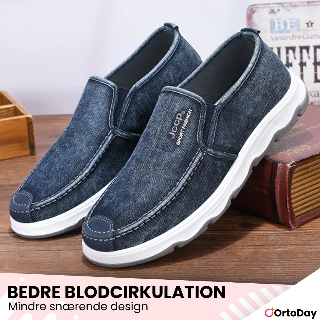 OrtoDay UrbanStep - Ortopædiske sko til mænd - Slip-on - Canvas-design