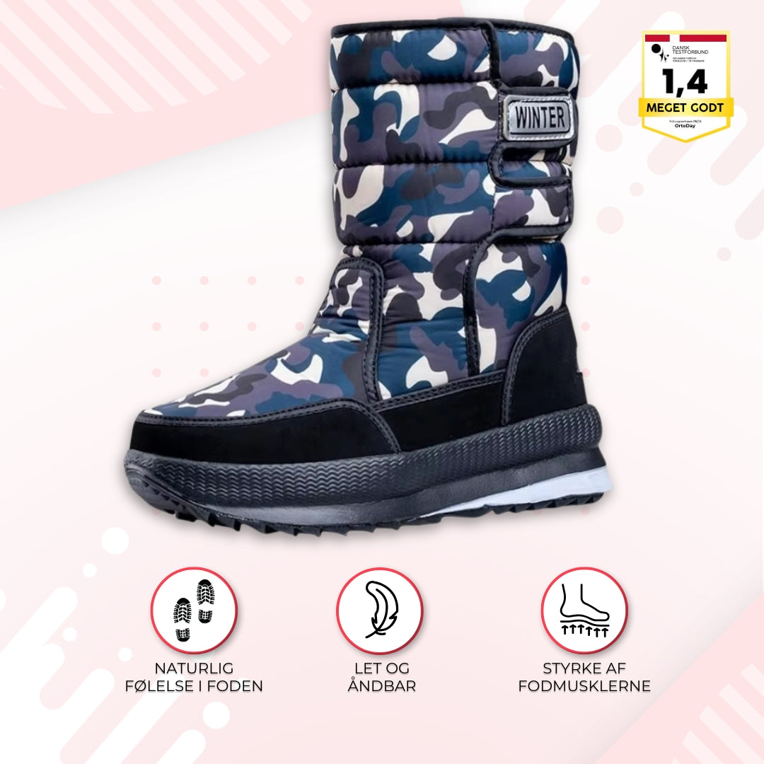 OrtoDay WinterGuard - Høje vinterstøvler med velcrolukning for komfort og beskyttelse