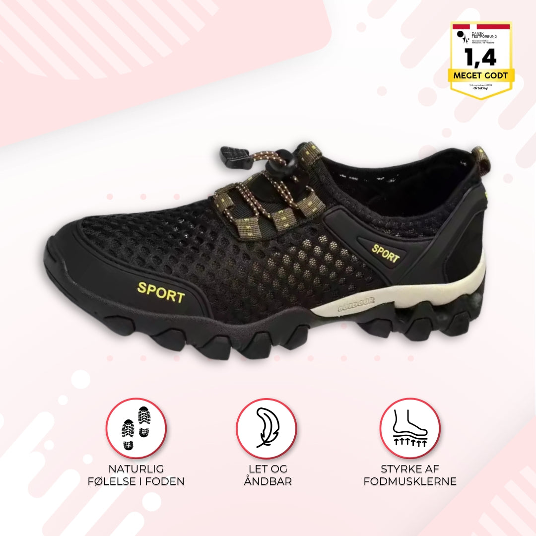 OrtoDay BareStep – Vandafvisende Barfod Trekking Sko til Smertelindring