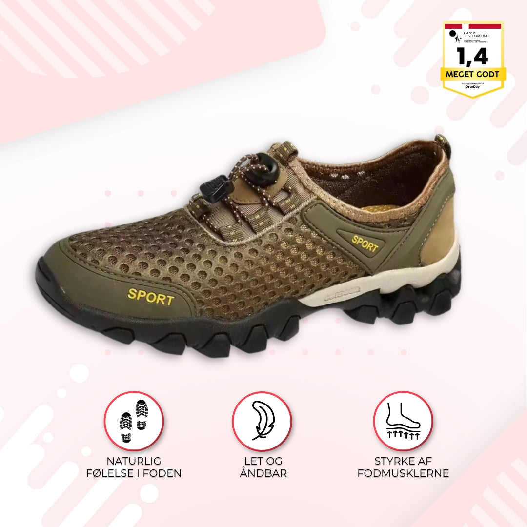 OrtoDay BareStep – Vandafvisende Barfod Trekking Sko til Smertelindring