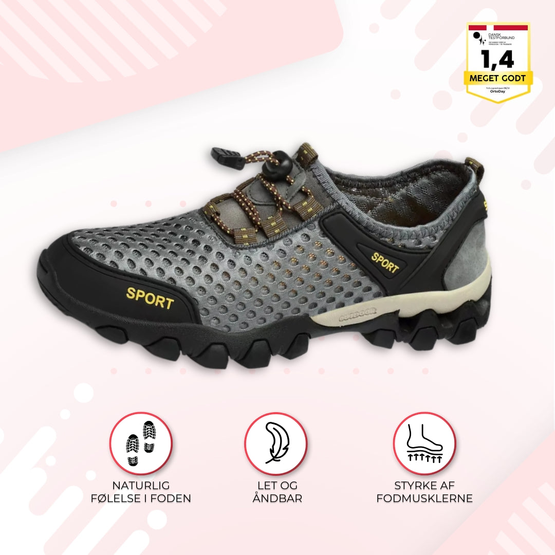 OrtoDay BareStep – Vandafvisende Barfod Trekking Sko til Smertelindring